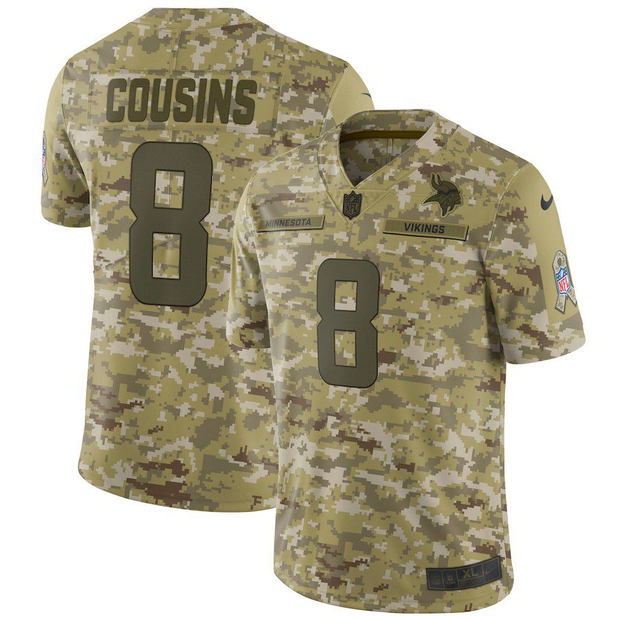 Men Minnesota Vikings #8 Cousins Nike Camo Salute to Service Retired Player Limited NFL Jerseys->houston texans->NFL Jersey